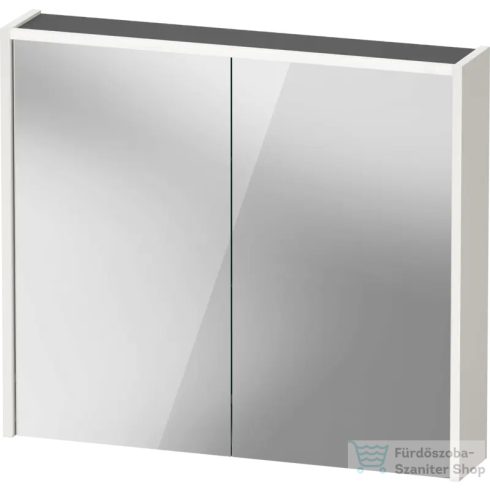 Duravit D-CODE 80x70 cm-es 2 ajtós tükrös szekrény világítással, dugaljjal, fényes fehér DC7106022220000