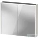Duravit D-CODE 80x70 cm-es 2 ajtós tükrös szekrény világítással, dugaljjal, fényes fehér DC7106022220000