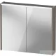 Duravit D-CODE 80x70 cm-es 2 ajtós tükrös szekrény világítással, dugaljjal, matt bazalt DC7106043430000