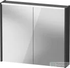 Duravit D-CODE 80x70 cm-es 2 ajtós tükrös szekrény világítással, dugaljjal, matt antracit DC7106049490000