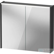   Duravit D-CODE 80x70 cm-es 2 ajtós tükrös szekrény világítással, dugaljjal, matt antracit DC7106049490000