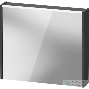   Duravit D-CODE 80x70 cm-es 2 ajtós tükrös szekrény világítással, dugaljjal, matt antracit DC7106049490000