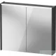 Duravit D-CODE 80x70 cm-es 2 ajtós tükrös szekrény világítással, dugaljjal, matt antracit DC7106049490000