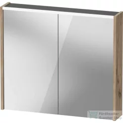   Duravit D-CODE 80x70 cm-es 2 ajtós tükrös szekrény világítással, dugaljjal, márványos tölgy DC7106055550000