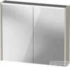Duravit D-CODE 80x70 cm-es 2 ajtós tükrös szekrény világítással, dugaljjal, matt taupe DC7106091910000