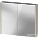 Duravit D-CODE 80x70 cm-es 2 ajtós tükrös szekrény világítással, dugaljjal, matt taupe DC7106091910000