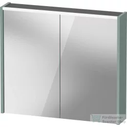   Duravit D-CODE 80x70 cm-es 2 ajtós tükrös szekrény világítással, dugaljjal, matt fjord zöld DC71060HGHG0000