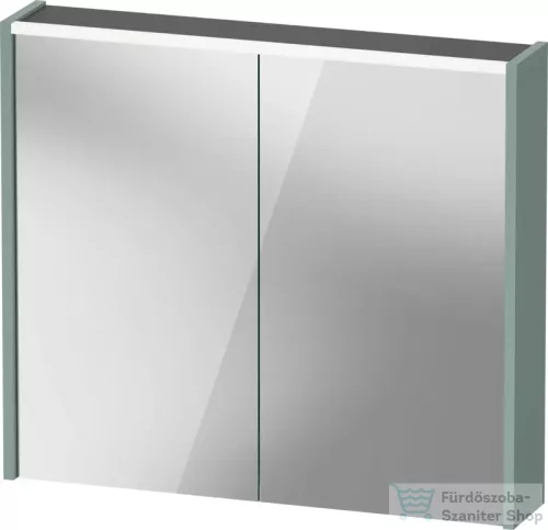 Duravit D-CODE 80x70 cm-es 2 ajtós tükrös szekrény világítással, dugaljjal, matt fjord zöld DC71060HGHG0000