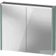 Duravit D-CODE 80x70 cm-es 2 ajtós tükrös szekrény világítással, dugaljjal, matt fjord zöld DC71060HGHG0000