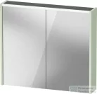 Duravit D-CODE 80x70 cm-es 2 ajtós tükrös szekrény világítással, dugaljjal, matt halványöld DC71060HHHH0000