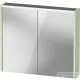 Duravit D-CODE 80x70 cm-es 2 ajtós tükrös szekrény világítással, dugaljjal, matt halványöld DC71060HHHH0000