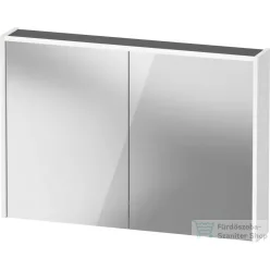   Duravit D-CODE 100x70 cm-es 2 ajtós tükrös szekrény világítással, dugaljjal, matt fehér DC7107018180000