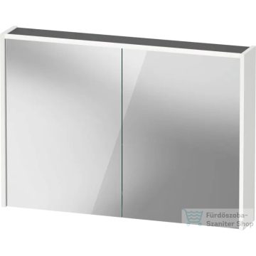   Duravit D-CODE 100x70 cm-es 2 ajtós tükrös szekrény világítással, dugaljjal, matt fehér DC7107018180000
