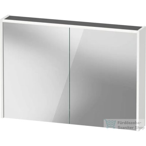 Duravit D-CODE 100x70 cm-es 2 ajtós tükrös szekrény világítással, dugaljjal, matt fehér DC7107018180000