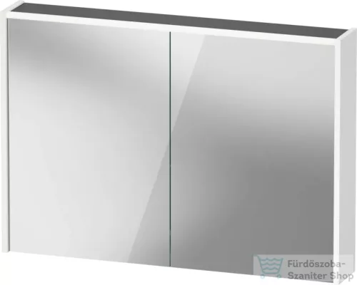 Duravit D-CODE 100x70 cm-es 2 ajtós tükrös szekrény világítással, dugaljjal, matt fehér DC7107018180000