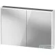Duravit D-CODE 100x70 cm-es 2 ajtós tükrös szekrény világítással, dugaljjal, matt fehér DC7107018180000
