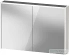 Duravit D-CODE 100x70 cm-es 2 ajtós tükrös szekrény világítással, dugaljjal, fényes fehér DC7107022220000