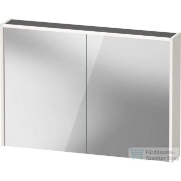   Duravit D-CODE 100x70 cm-es 2 ajtós tükrös szekrény világítással, dugaljjal, fényes fehér DC7107022220000