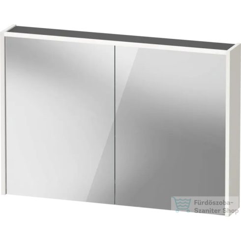 Duravit D-CODE 100x70 cm-es 2 ajtós tükrös szekrény világítással, dugaljjal, fényes fehér DC7107022220000