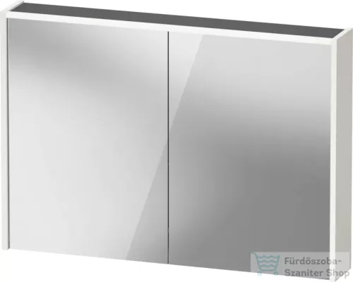 Duravit D-CODE 100x70 cm-es 2 ajtós tükrös szekrény világítással, dugaljjal, fényes fehér DC7107022220000
