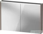 Duravit D-CODE 100x70 cm-es 2 ajtós tükrös szekrény világítással, dugaljjal, matt bazalt DC7107043430000