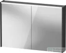 Duravit D-CODE 100x70 cm-es 2 ajtós tükrös szekrény világítással, dugaljjal, matt grafit DC7107049490000