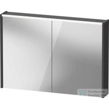  Duravit D-CODE 100x70 cm-es 2 ajtós tükrös szekrény világítással, dugaljjal, matt grafit DC7107049490000