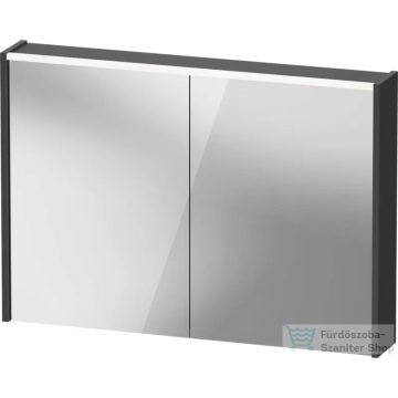   Duravit D-CODE 100x70 cm-es 2 ajtós tükrös szekrény világítással, dugaljjal, matt grafit DC7107049490000