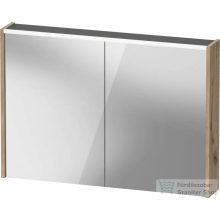   Duravit D-CODE 100x70 cm-es 2 ajtós tükrös szekrény világítással, dugaljjal, márványos tölgy DC7107055550000
