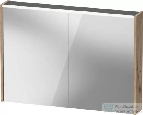 Duravit D-CODE 100x70 cm-es 2 ajtós tükrös szekrény világítással, dugaljjal, márványos tölgy DC7107055550000