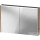 Duravit D-CODE 100x70 cm-es 2 ajtós tükrös szekrény világítással, dugaljjal, márványos tölgy DC7107055550000