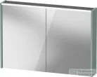Duravit D-CODE 100x70 cm-es 2 ajtós tükrös szekrény világítással, dugaljjal, matt fjord zöld DC71070HGHG0000
