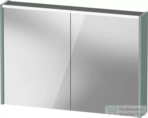 Duravit D-CODE 100x70 cm-es 2 ajtós tükrös szekrény világítással, dugaljjal, matt fjord zöld DC71070HGHG0000