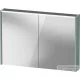 Duravit D-CODE 100x70 cm-es 2 ajtós tükrös szekrény világítással, dugaljjal, matt fjord zöld DC71070HGHG0000