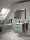 Duravit D-CODE 100x70 cm-es 2 ajtós tükrös szekrény világítással, dugaljjal, matt fjord zöld DC71070HGHG0000