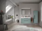 Duravit D-CODE 100x70 cm-es 2 ajtós tükrös szekrény világítással, dugaljjal, matt fjord zöld DC71070HGHG0000