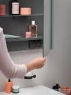 Duravit D-CODE 100x70 cm-es 2 ajtós tükrös szekrény világítással, dugaljjal, matt fjord zöld DC71070HGHG0000