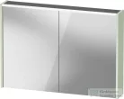 Duravit D-CODE 100x70 cm-es 2 ajtós tükrös szekrény világítással, dugaljjal, matt halványzöld DC71070HHHH0000