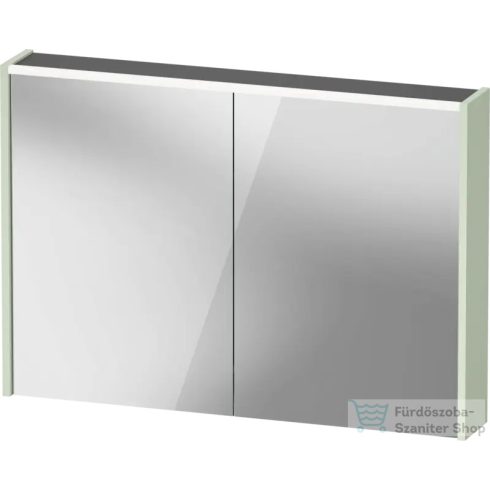 Duravit D-CODE 100x70 cm-es 2 ajtós tükrös szekrény világítással, dugaljjal, matt halványzöld DC71070HHHH0000