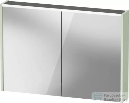 Duravit D-CODE 100x70 cm-es 2 ajtós tükrös szekrény világítással, dugaljjal, matt halványzöld DC71070HHHH0000