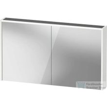  Duravit D-CODE 120x70 cm-es 2 ajtós tükrös szekrény világítással, dugaljjal, fényes fehér DC7108022220000