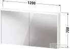 Duravit D-CODE 120x70 cm-es 2 ajtós tükrös szekrény világítással, dugaljjal, matt bazalt DC7108043430000