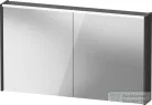 Duravit D-CODE 120x70 cm-es 2 ajtós tükrös szekrény világítással, dugaljjal, matt grafit DC7108049490000
