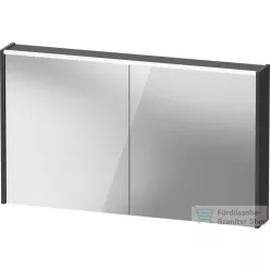   Duravit D-CODE 120x70 cm-es 2 ajtós tükrös szekrény világítással, dugaljjal, matt grafit DC7108049490000