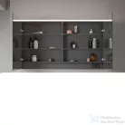Duravit D-CODE 120x70 cm-es 2 ajtós tükrös szekrény világítással, dugaljjal, matt grafit DC7108049490000
