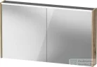 Duravit D-CODE 120x70 cm-es 2 ajtós tükrös szekrény világítással, dugaljjal, márványos tölgy DC7108055550000
