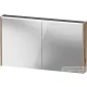 Duravit D-CODE 120x70 cm-es 2 ajtós tükrös szekrény világítással, dugaljjal, márványos tölgy DC7108055550000