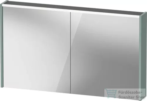 Duravit D-CODE 120x70 cm-es 2 ajtós tükrös szekrény világítással, dugaljjal, matt fjord zöld DC71080HGHG0000
