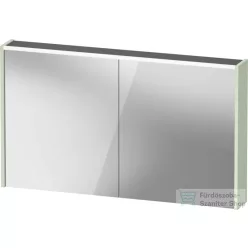   Duravit D-CODE 120x70 cm-es 2 ajtós tükrös szekrény világítással, dugaljjal, matt halványzöld DC71080HHHH0000