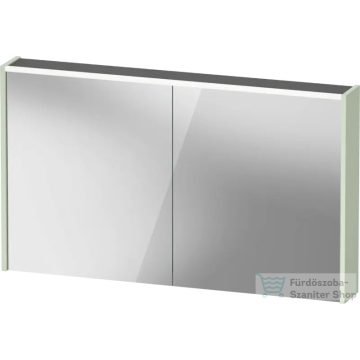   Duravit D-CODE 120x70 cm-es 2 ajtós tükrös szekrény világítással, dugaljjal, matt halványzöld DC71080HHHH0000